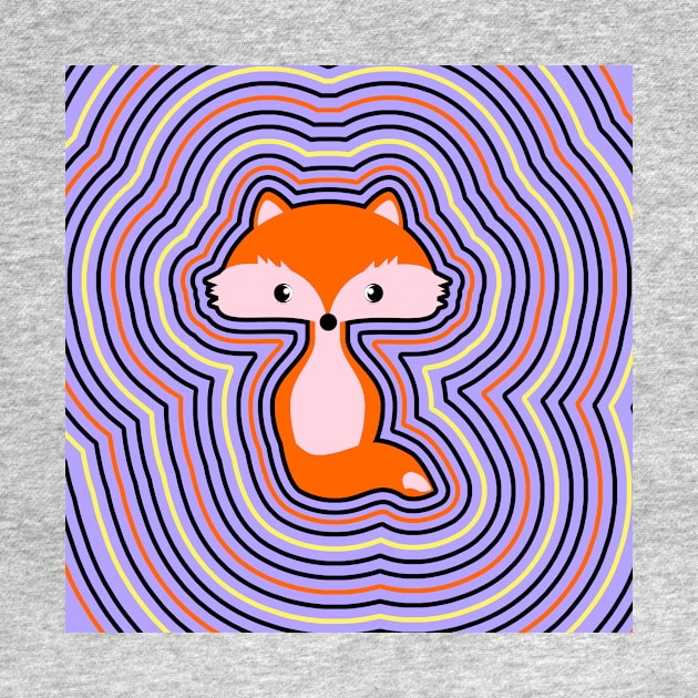 A cute fox with colorful waves by cocodes